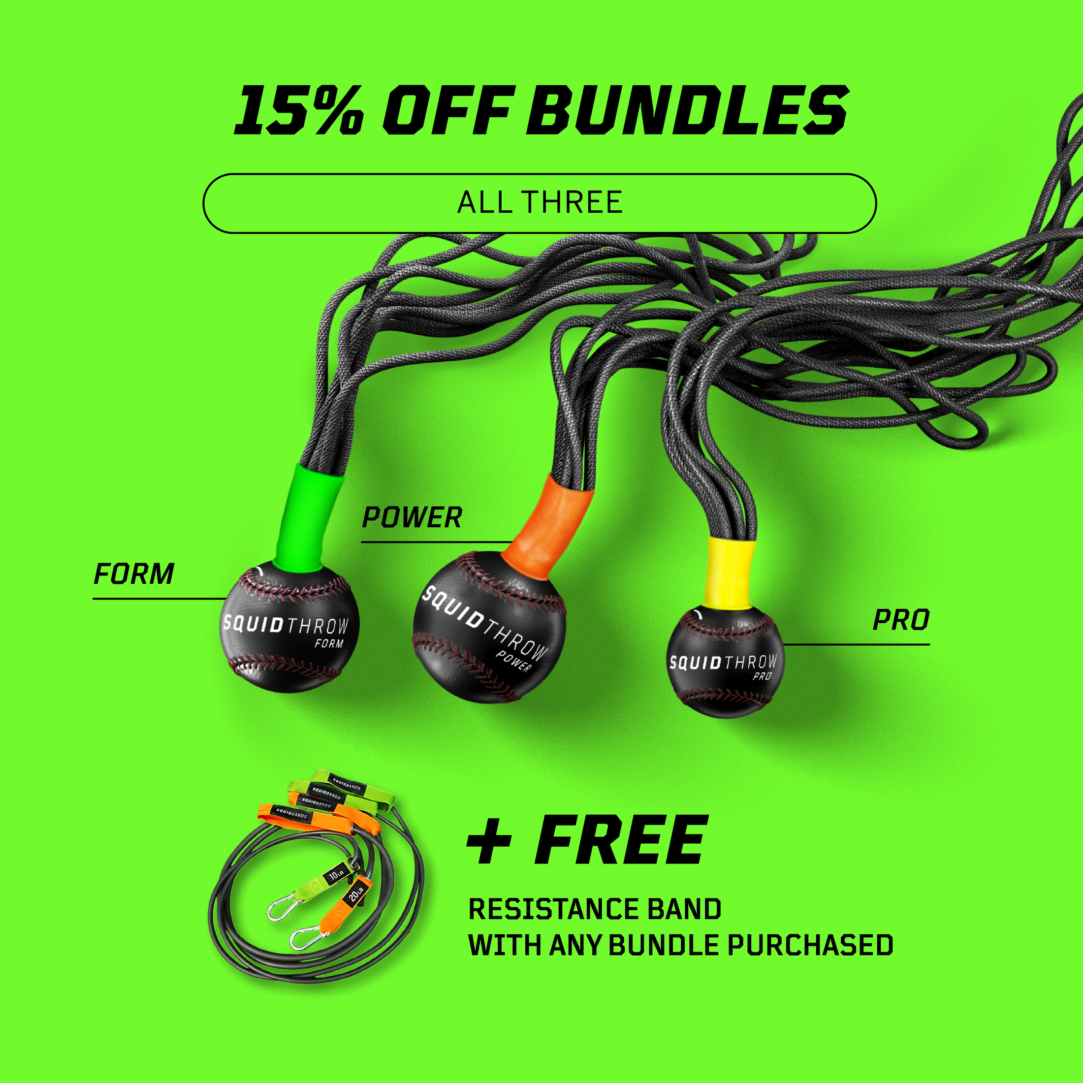 Squid Throw Bundle - All 3 (Form + Power + Pro)